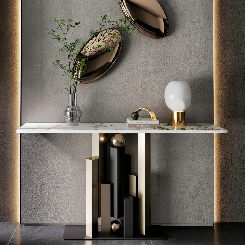 Desk Setup Minimalist - glamour Delicacy Console Tables furniture Creative