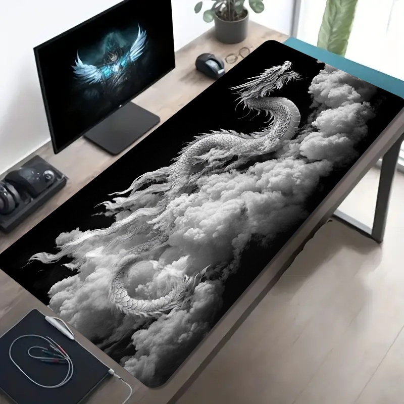 Black and White Dragon Gaming  - Desk Setup Pc And Laptop review and price
