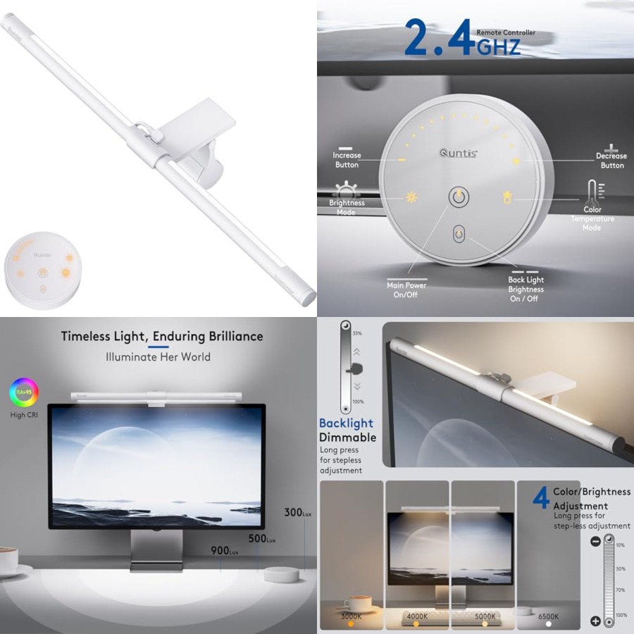 Monitor Light Bar with Remote, - Setup Desk Monitor review and price