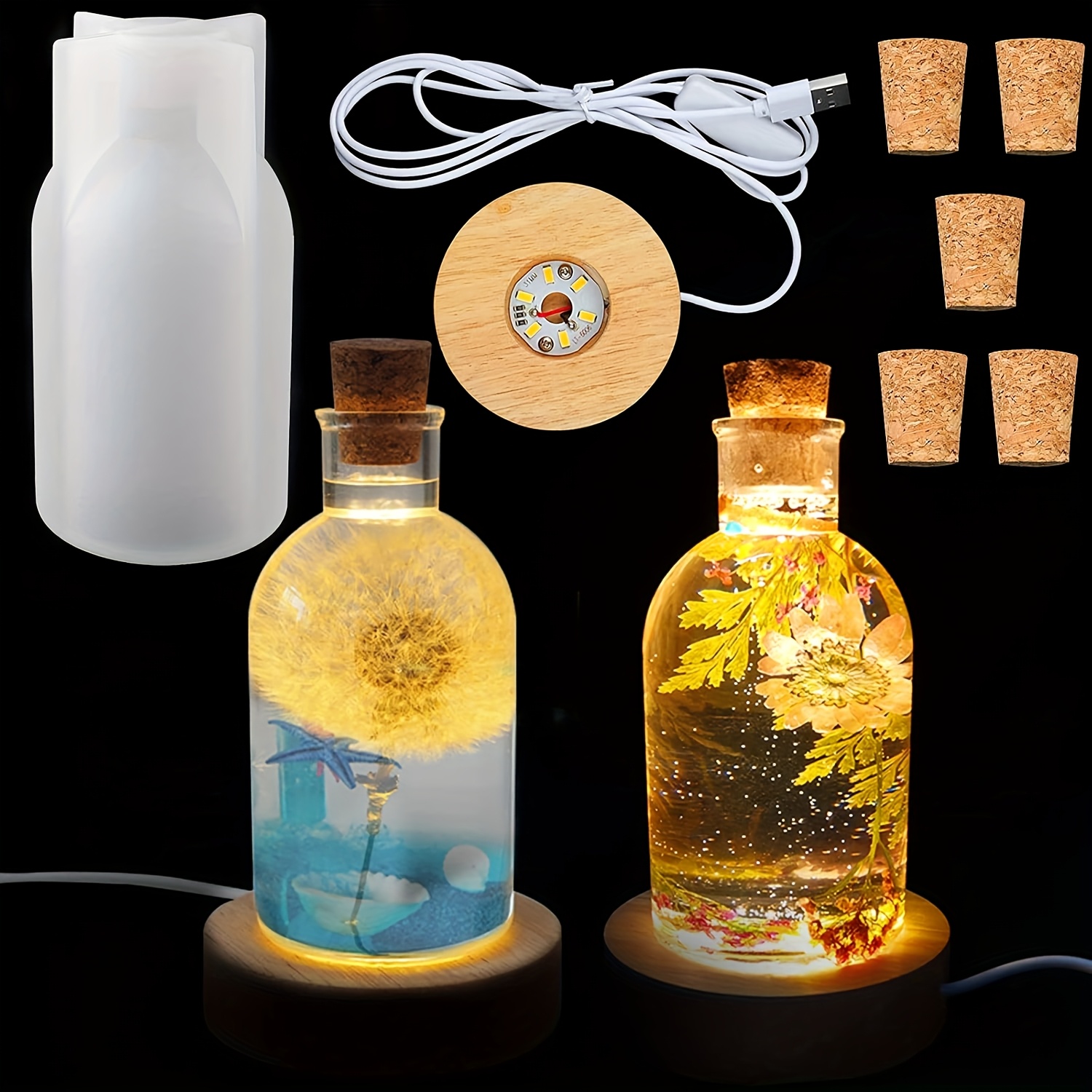 Drift Bottle Light Resin Mold  - Desk Setup Lamp review and price