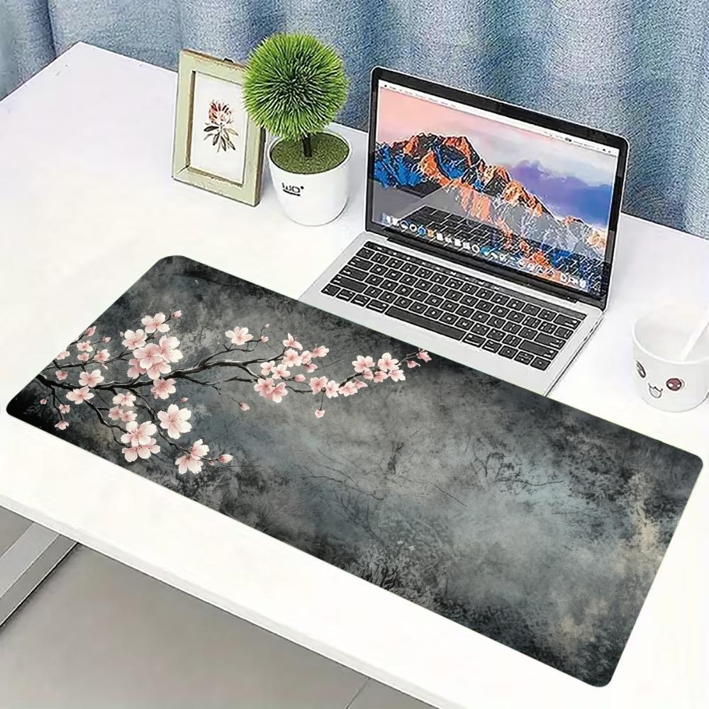 Plum Blossom Ink Art Extended  - Desk Setup Pc And Laptop review and price