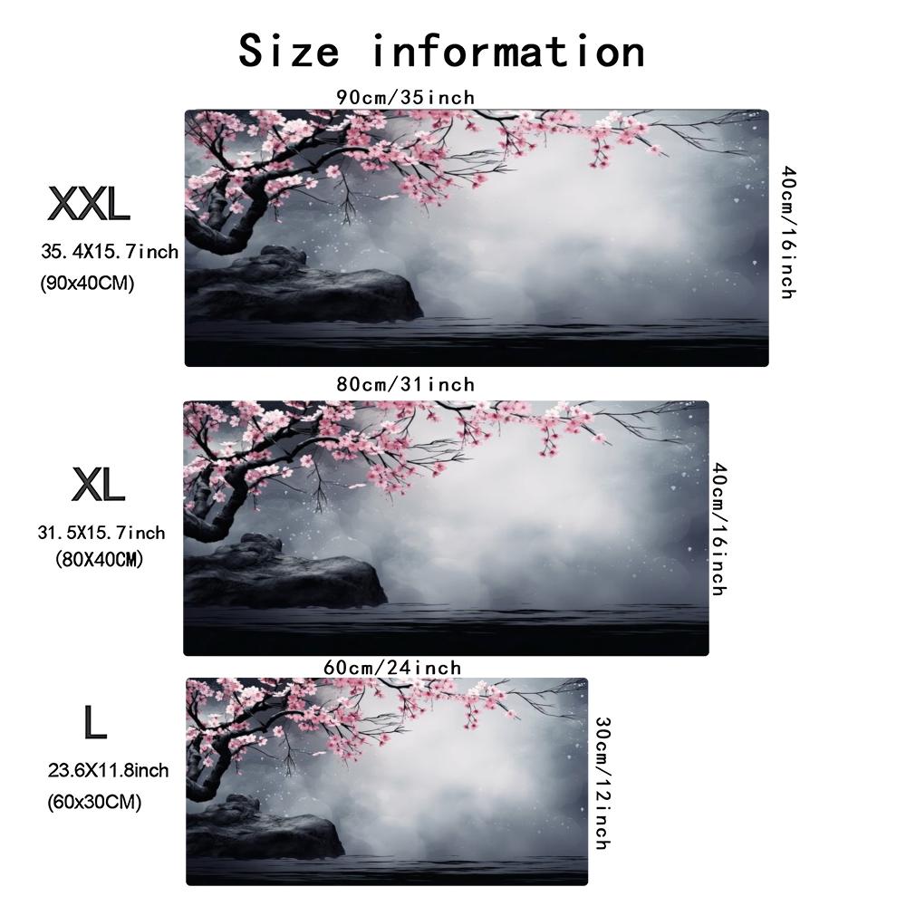 Plum Blossom Ink Art Extended  - Desk Setup Pc And Laptop review and price